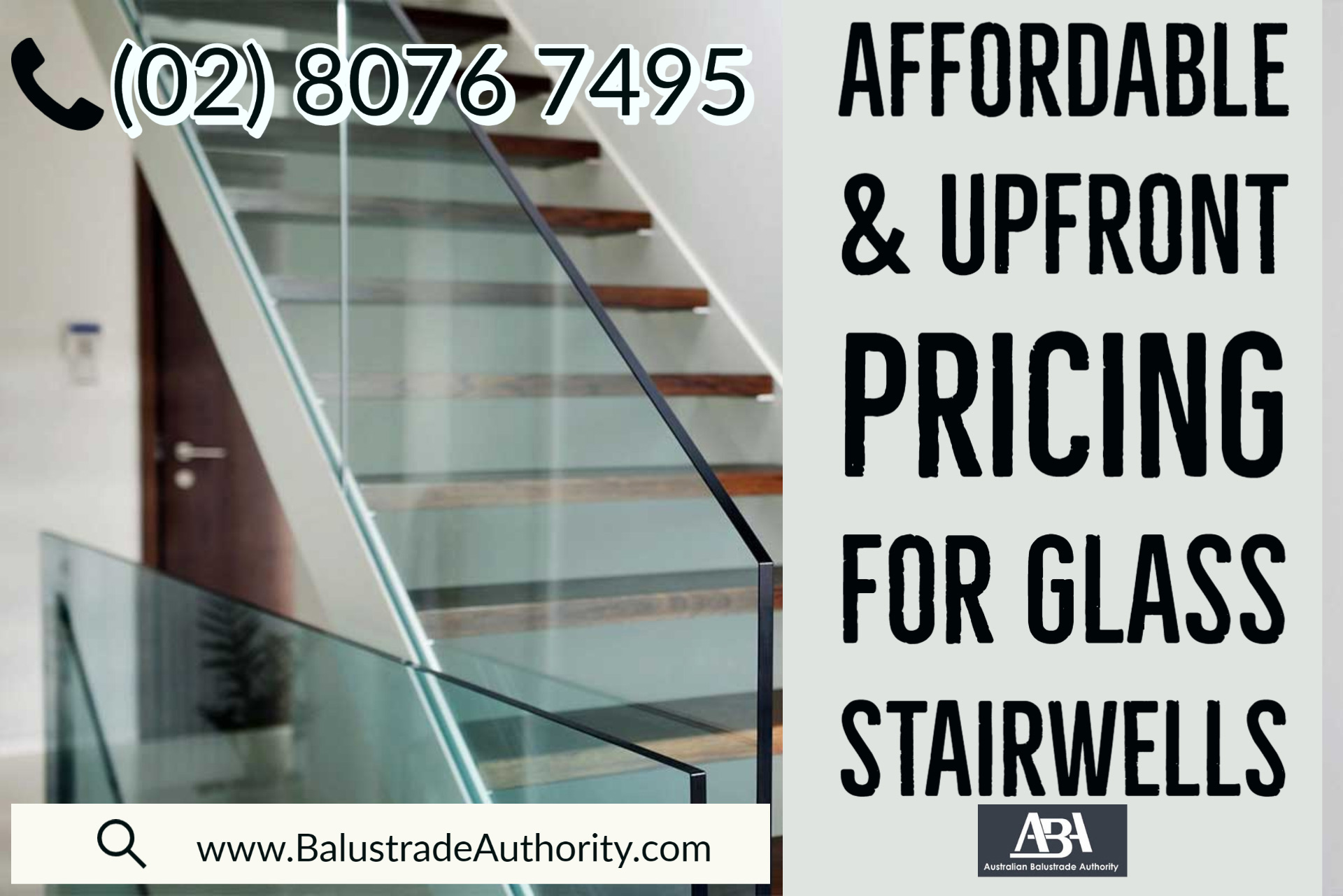 stair glass balustrade Sydney CBD				