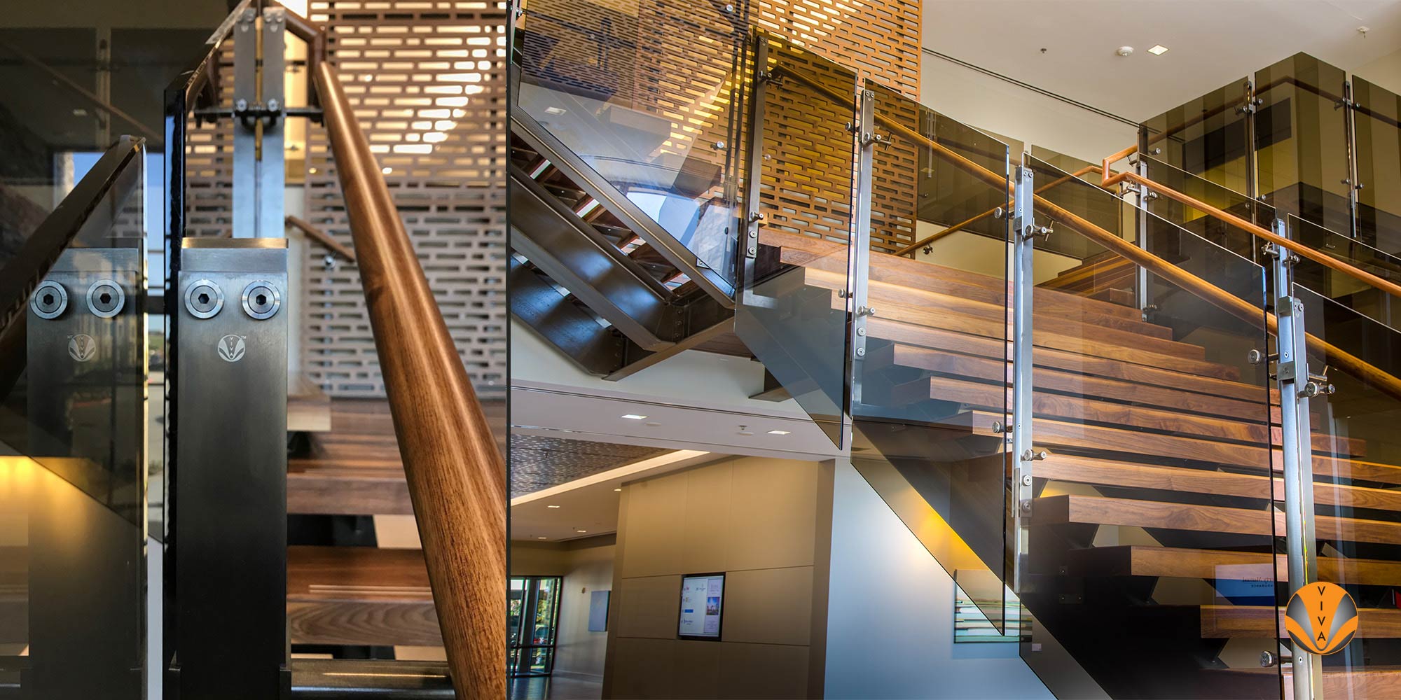 glass balustrade stairs outdoor